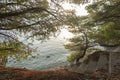 Stone staircase ending in the sea Royalty Free Stock Photo