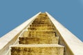 Stone staircase leading in to the blue sky in Jaipur, India Royalty Free Stock Photo