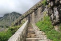 Stone staircase rising up into the clouds Royalty Free Stock Photo