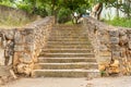 Stone staircase surrounded by a stone wall called Marge