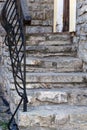 Stone staircase wall Royalty Free Stock Photo