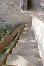 Stone staircase from walled town