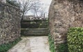 Stone staircases in the abandoned village of granadilla