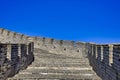 Stone stairs of the Chinese wall under the blue sky, cool for background Royalty Free Stock Photo