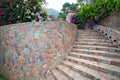Stone stairs garden design.