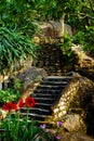 Stone stairs in the mountain Royalty Free Stock Photo