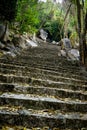 Stone stairs in the mountain Royalty Free Stock Photo