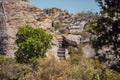 Stone stairs in tourist trail. Isalo National Park in the Ihorombe Region, Madagascar Royalty Free Stock Photo