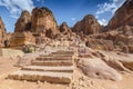 Stone Stairs towards the High Place of Sacrifice, Petra, Jordan Royalty Free Stock Photo