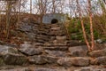 Stone stairs on Wetlands Trail in Piedmont Park, Atlanta, USA Royalty Free Stock Photo