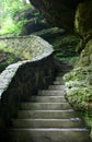 Stone stairway scene