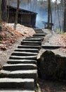 Stone stairway - Takayama Japan