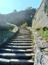 Stone stairway to heaven with sun rays Royalty Free Stock Photo