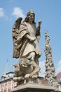 Stone statue of Archangel Michael Royalty Free Stock Photo