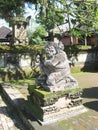 Stone statue Bali Indonesia temple old traditional sculpture