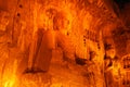 Stone statue of Buddha in Longmen Grottoes Royalty Free Stock Photo