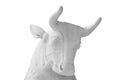 Stone statue. Bull isolated on a white background with clipping path