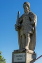 stone statue depicting Count D. Afonso IV the brave belonging to the episcopal garden of the city of Castelo Branco.