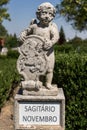 stone statue depicting the Sagittarius sign belonging to the episcopal garden of the city of Castelo Branco