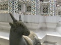 Stone Statue of a Goat at Wat Arun - Temple of Dawn Royalty Free Stock Photo