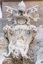 stone statue with human representation belonging to the water fountain installed in Piazza Navona in the Italian city of Rome Royalty Free Stock Photo