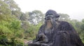 Stone statue of laozi on qingyuanshan mountain, adobe rgb Royalty Free Stock Photo