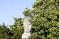 Stone statue of lion on the Castle Square in front of Lublin Castle, Lublin, Poland Royalty Free Stock Photo