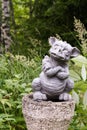 Stone statue of a little dragon