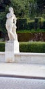 Stone statue, marble statues, street, castle in Castelfranco Veneto, in Italy Royalty Free Stock Photo