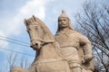 Stone statue of Ming Dynasty general Qi Jiguang, Shuiguan Great Wall, Badaling, Yanqing, China Royalty Free Stock Photo