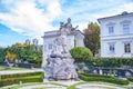 View of  Stone statue in Mirabell Garden in Salzburg, Austria Royalty Free Stock Photo