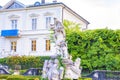 View of Stone statue in Mirabell Garden in Salzburg, Austria Royalty Free Stock Photo