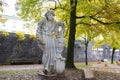 View of  Stone statue in Mirabell Garden in Salzburg, Austria Royalty Free Stock Photo