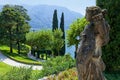 Stone statue in the park of Villa del Balbianello, Lenno, Lombardia, Italy Royalty Free Stock Photo