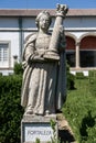 stone statue representing the fortress belonging to the episcopal garden of the city of Castelo Branco