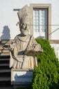 stone statue representing the prudence belonging to the episcopal garden of the city of Castelo Branco Royalty Free Stock Photo