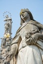 Stone statue of Saint Elizabeth Royalty Free Stock Photo