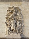 Statue of triomph, detail of the Arc de triomphe monument in Paris