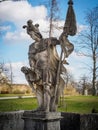 Stone statues in front of Schloss Greillenstein in Lower Austria