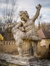 Stone statues in front of Schloss Greillenstein in Lower Austria