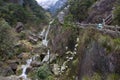 Stone Steep Steps . Treking walking hking Huangshan Mountain. An Royalty Free Stock Photo