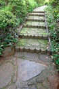 Stone steps in the garden