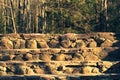 Stone steps ladder. stairs from natural stones in the park