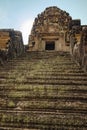 Stone steps leading to Angkor Wat, Cambodia Royalty Free Stock Photo