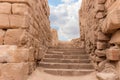 Stone steps leading to the temple in the Roman part in Nabatean Kingdom of Petra in Wadi Musa city in Jordan Royalty Free Stock Photo