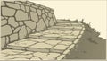 Stone Steps Leading Up Vector Illustration, Pathway, vector design Generative AI Royalty Free Stock Photo
