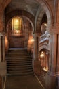 Stone steps leading visitors into The Grand Staircase,New York State Capitol,Albany,2015 Royalty Free Stock Photo