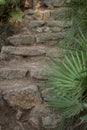 Stone steps in the middle of the park Royalty Free Stock Photo