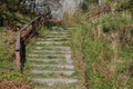 Stone steps in a natural park Royalty Free Stock Photo