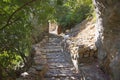 Stone steps in the old Turkish city in the ancient fortress Royalty Free Stock Photo